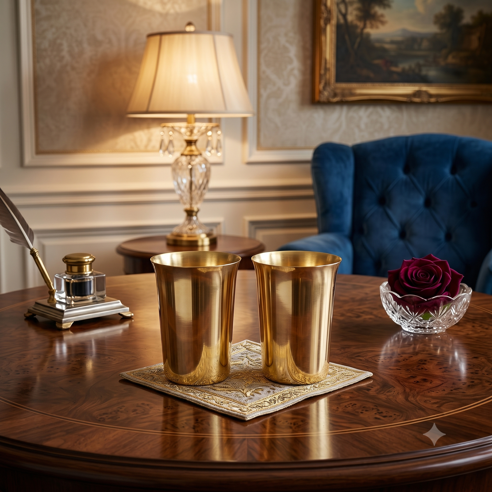 Elegant Brass Glass B102