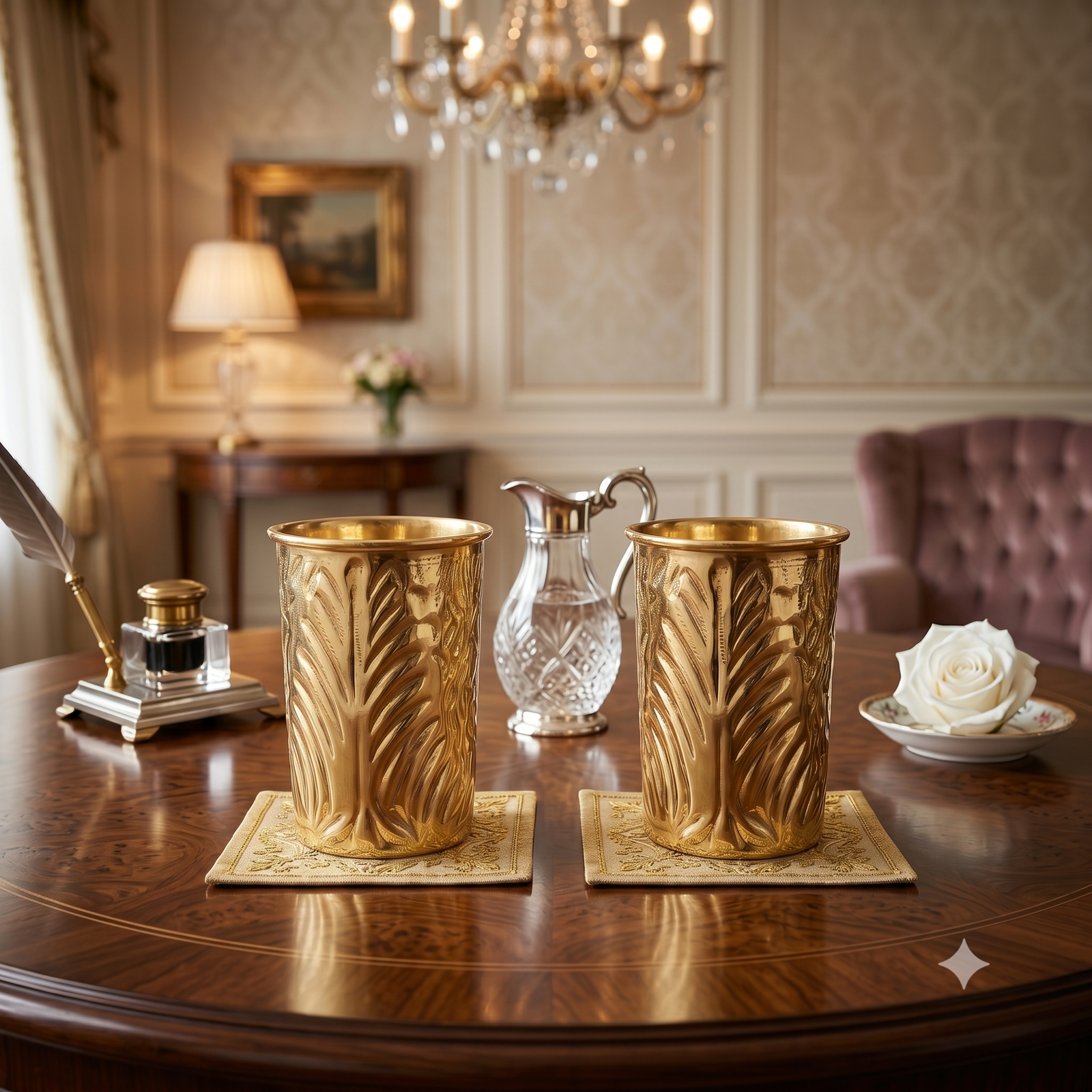 Elegant Brass Glass B106 - Image 3