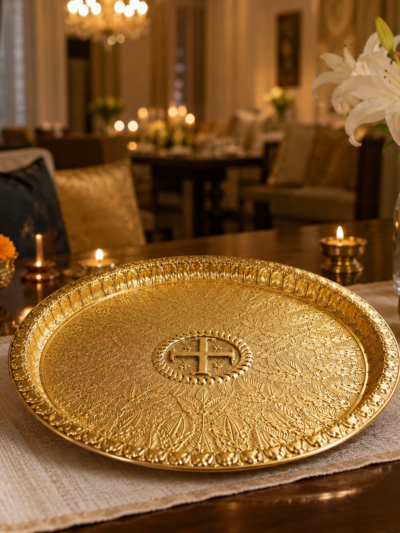 Elegant Brass Pooja Thali