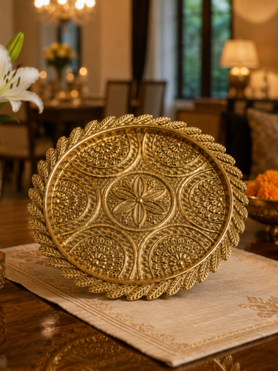Elegant Brass Pooja Thali