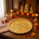 Elegant Brass Pooja Thali