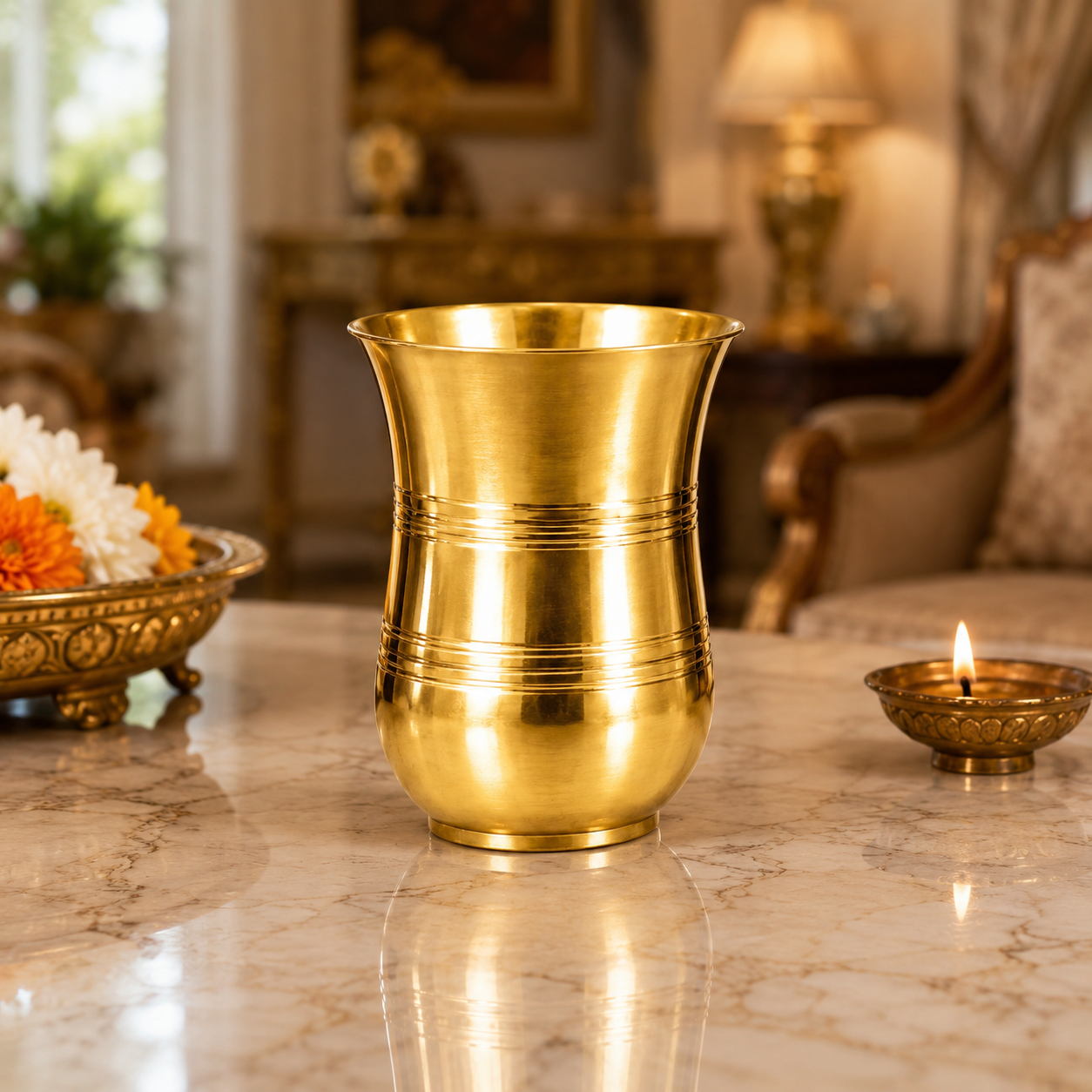 Elegant Brass Glass B230