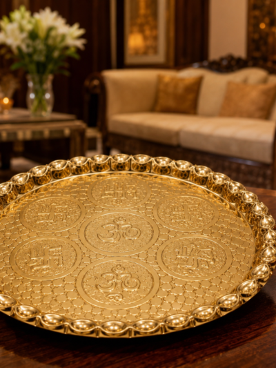 Elegant Brass Pooja Thali